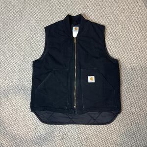 Black vintage carharrt - duck arctic lined vest